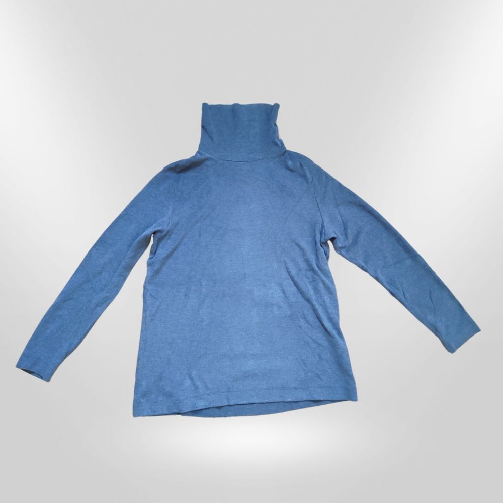 Heattech Fleece Turtleneck Long-Sleeve Tops in Gray